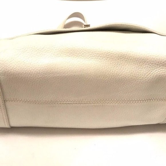 LAMBERTSON TRUEX-WHITE LEATHER SHOULDER BAG, SOFT - Picture 4 of 7